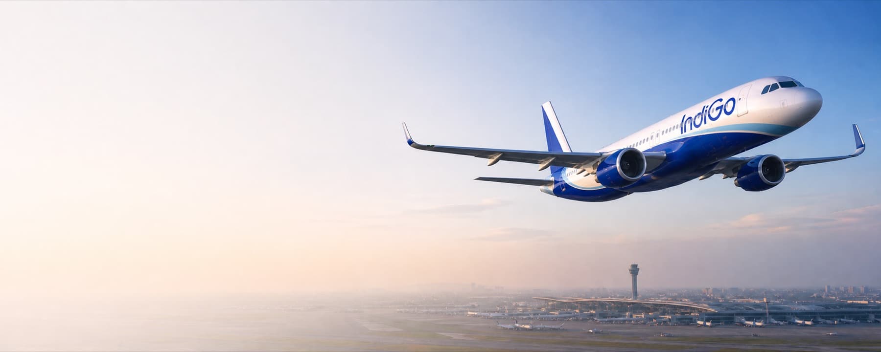 IndiGo aircraft above an airport for the IndiGo flight offers guide